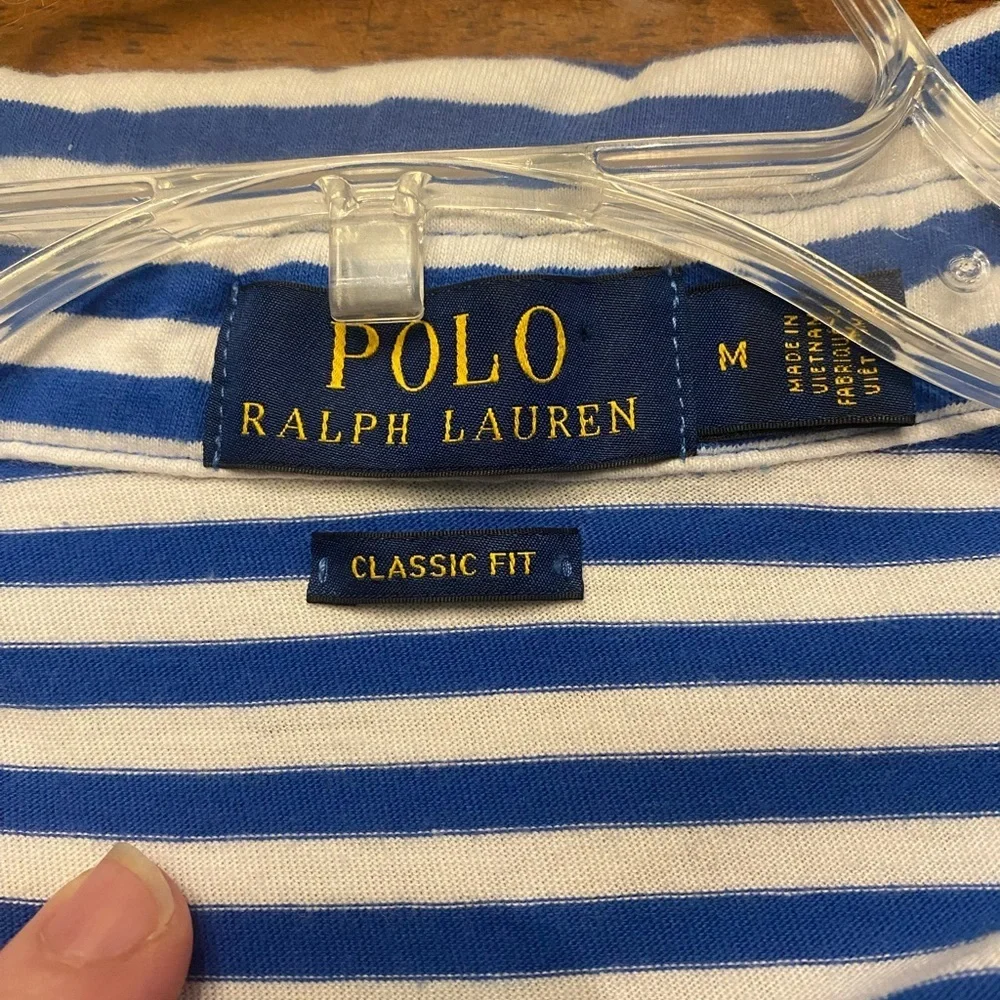 Polo by Ralph Lauren White and Blue Striped Polo Shirt
